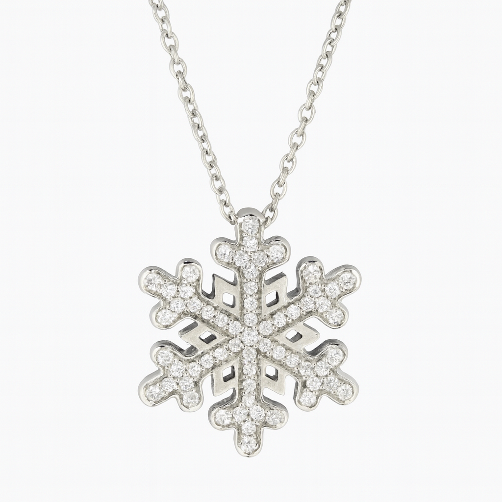 The Snowflake Pendant in Platinum and Diamond