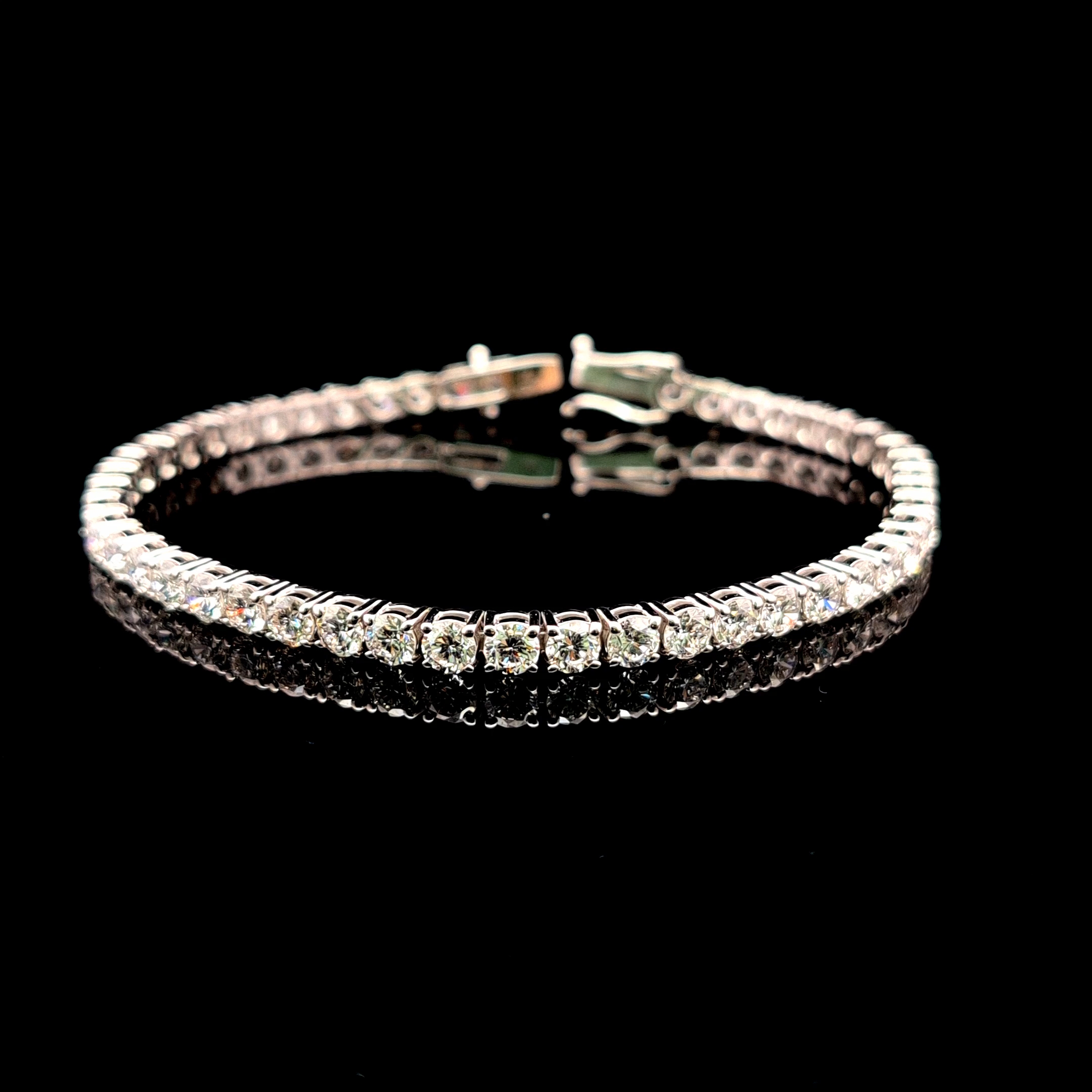 TENNIS BRACELET 14KW F VS1 CVD DIA 8.43CTS
