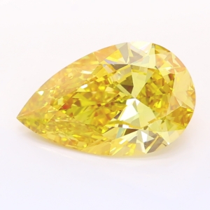 2.99 Carat Pear Cut colored lab Diamond - VS1 - yellow - IGI Certificate