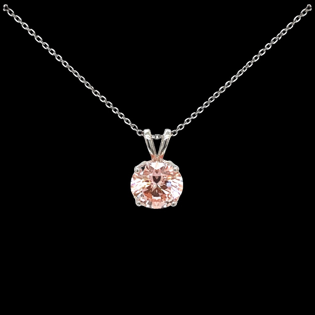 SOLITAIRE PENDANTS 14KW PINK VS2 CVD DIA 2.34CTS