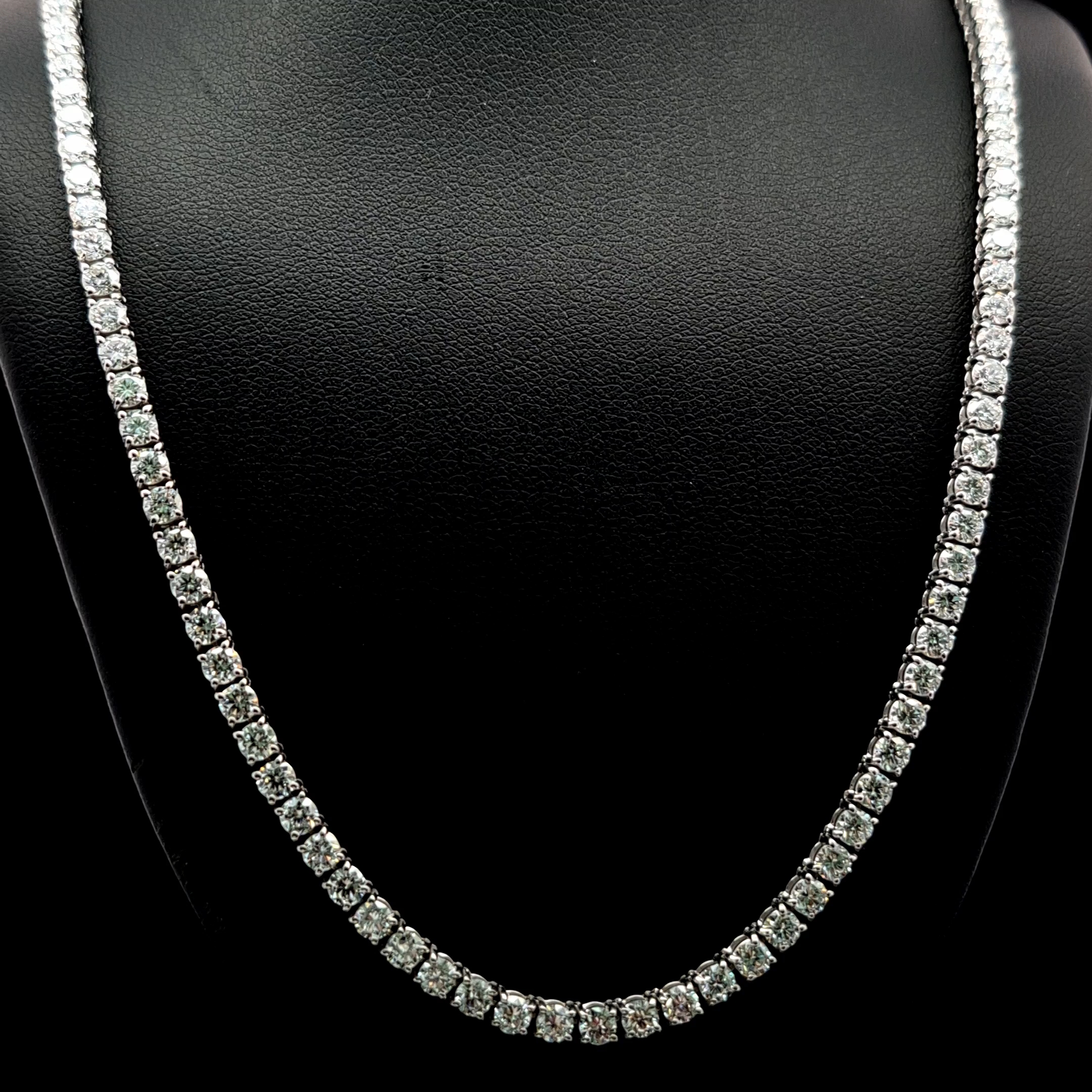 TENNIS NECKLACE 10KW DEF VS2 HPHT DIA 12.41CTS