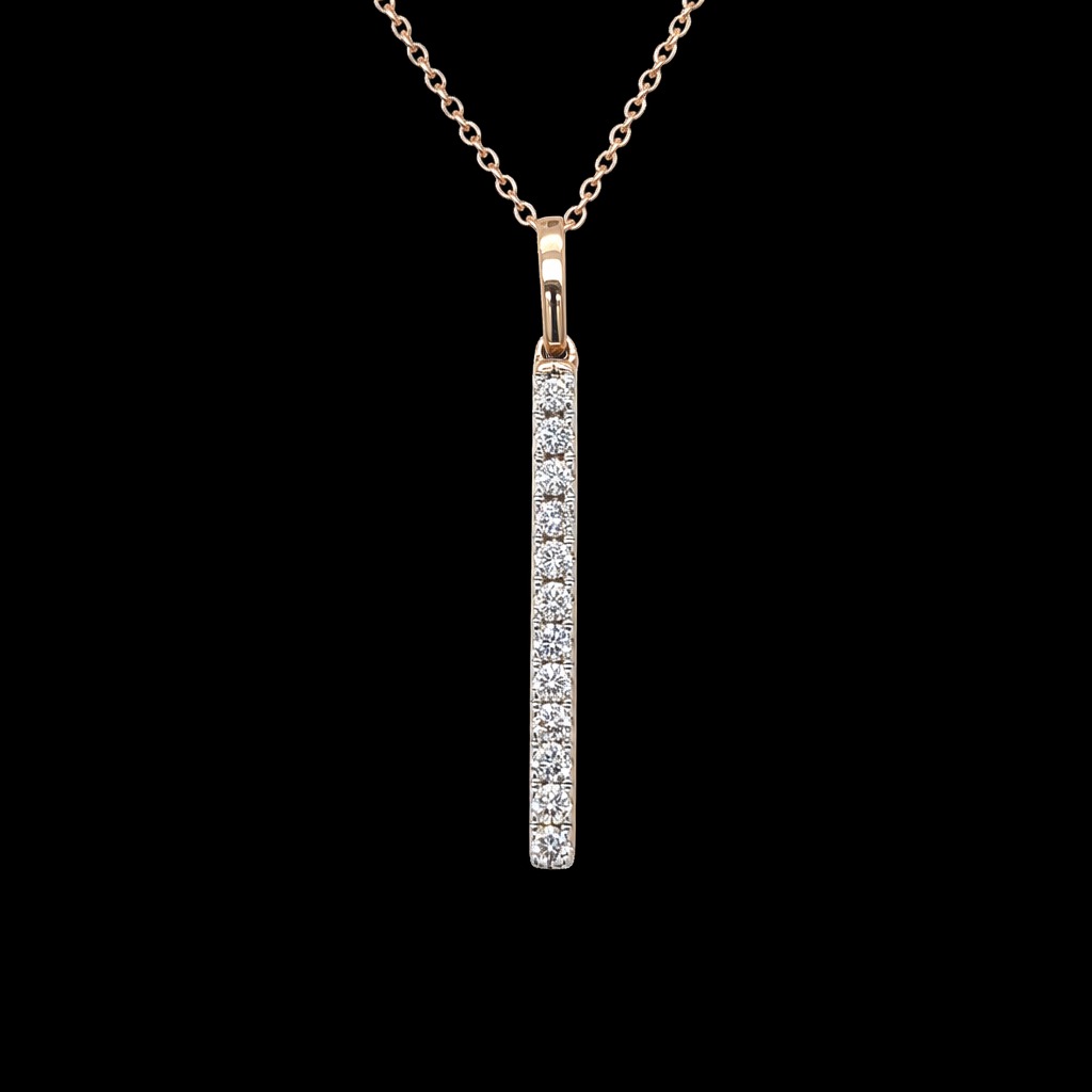 BAR PENDANT 14KR VS CVD DIA 0.18CTS