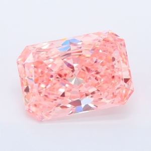 3.07 Carat Radiant Cut colored lab Diamond - VVS2 - pink - IGI Certificate