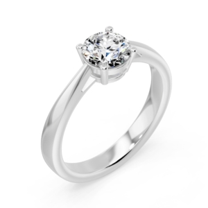 14K White Gold Round Diamond Ring 1.00ct