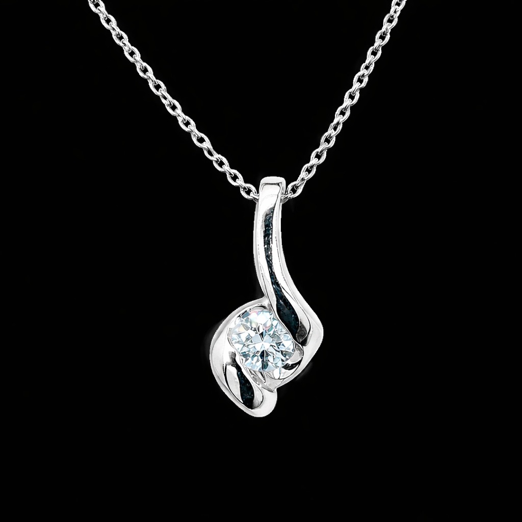 FANCY PENDANT 14KW BLUE VS HPHT DIA 0.15CTS