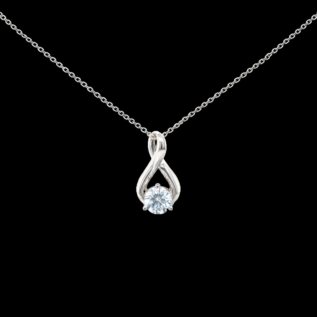 FANCY PENDANT 14KW BLUE VS HPHT DIA 0.52CTS