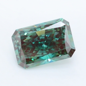 2.57 Carat Radiant Cut colored lab Diamond - VVS2 - green - IGI Certificate