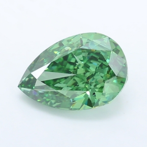 1.8 Carat Pear Cut colored lab Diamond - VVS2 - green - IGI Certificate