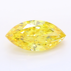 4.26 Carat Marquise Cut colored lab Diamond - VS1 - yellow - IGI Certificate